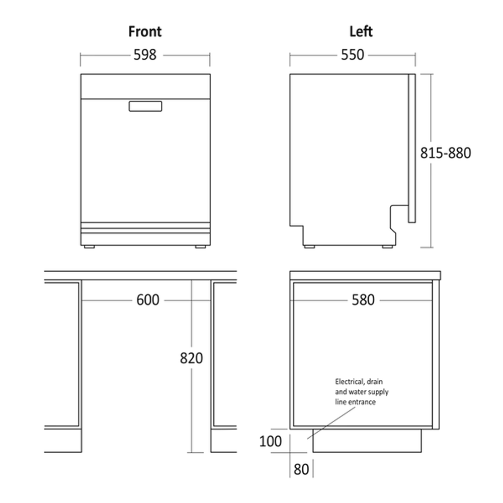 Scandomestic oppvaskmaskin hvit DWI1444WC