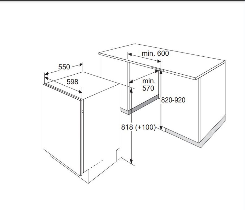 Gram helintegrert oppvaskmaskin 60 cm OMI 60-38 T/1 