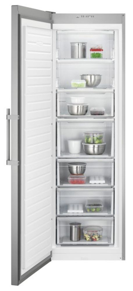 Aeg fryseskap i stål 186 cm AGE728E6NX venstrehengslet