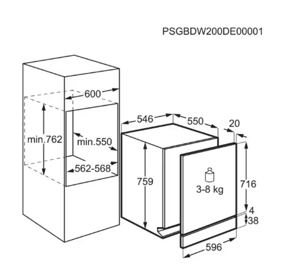 AEG oppvaskmaskin 6000 SatelliteClean integrert FSE63307P  