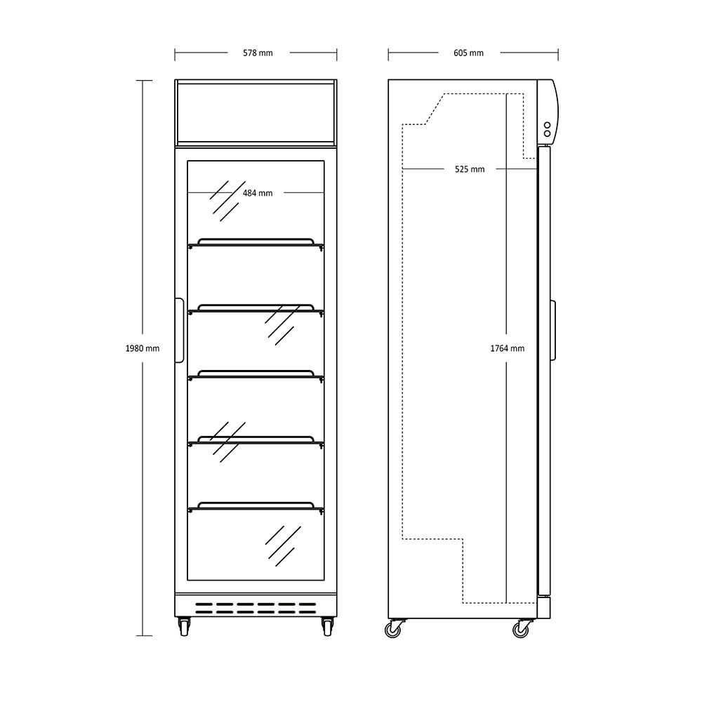 Scandomestic display kjøleskap sort SD 420 BE 