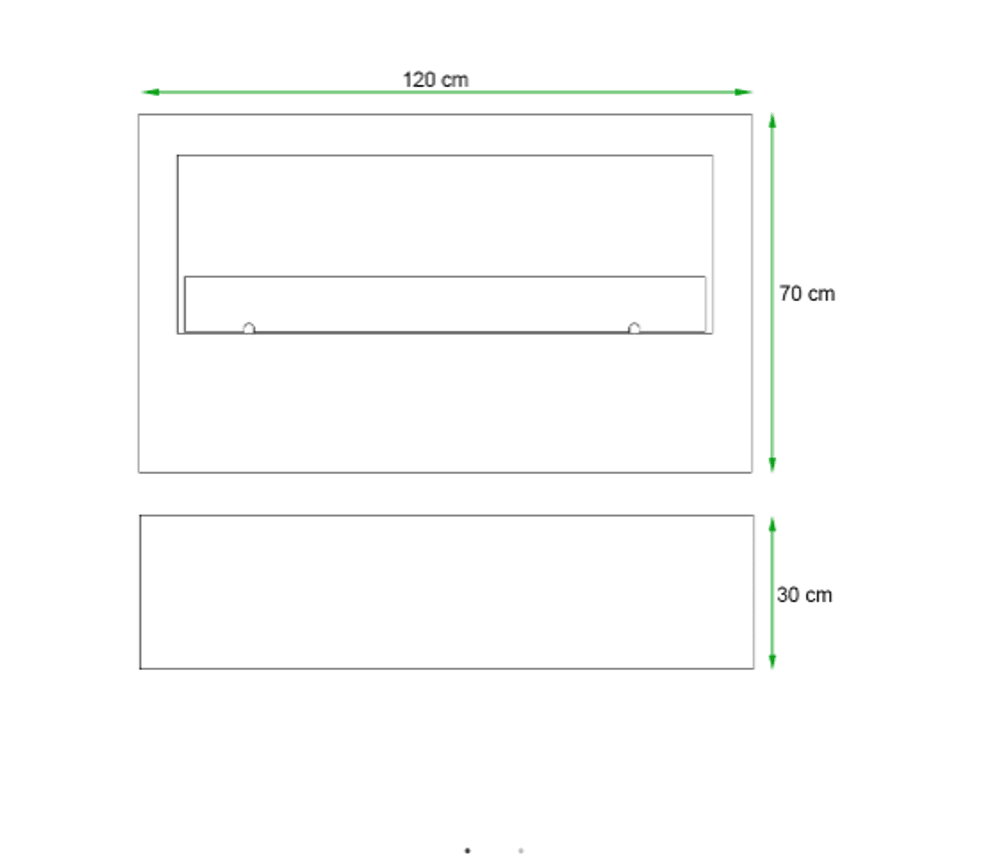 Scandiflames Lansing hvit frittstående biopeis 120 cm 