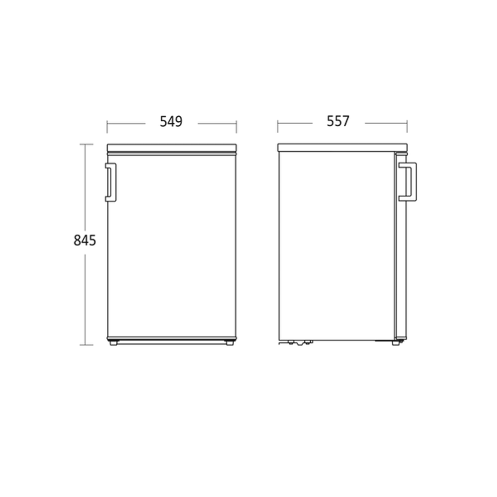 Scandomestic kjøleskap hvit RFT126WE