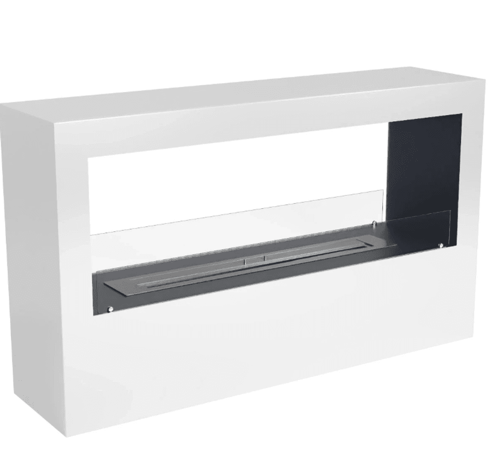 Scandiflames Lansing hvit frittstående biopeis 120 cm 